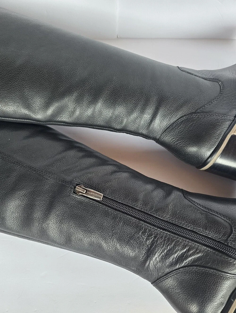Vince Camuto Dasemma Women's 6/36.5 EU Over-The-Knee Black Leather Heeled Boots